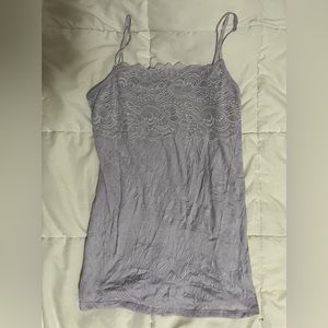 Light purple paisley lace design tank